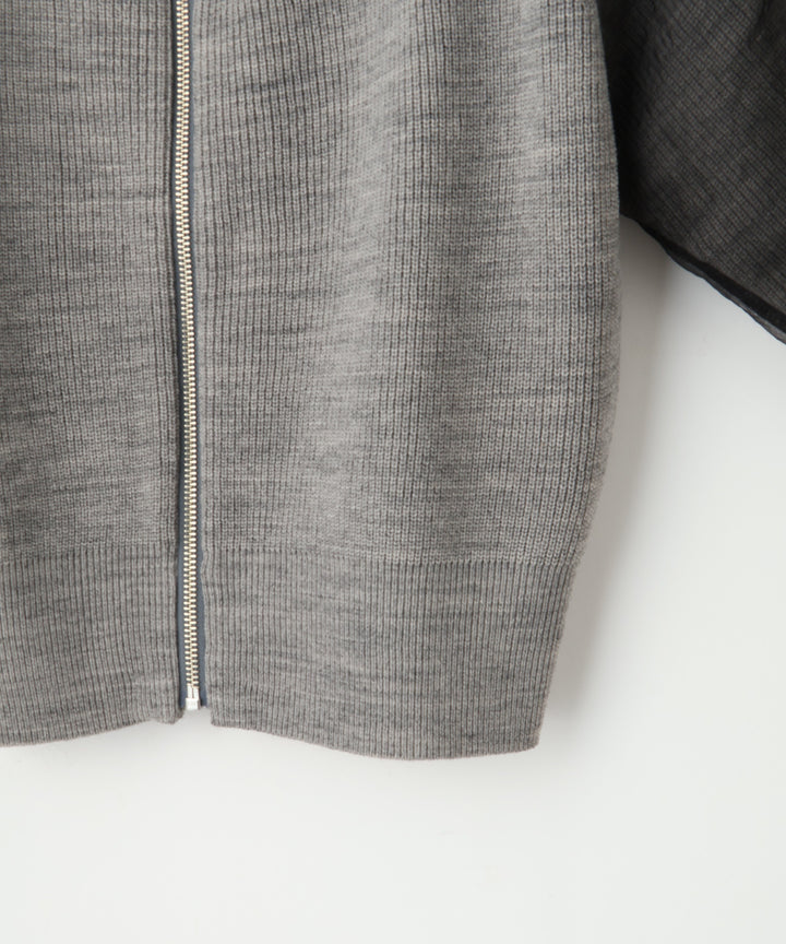 ジップデザインニットトップス