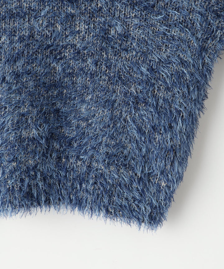 フェザーヤーンバックリボンニット