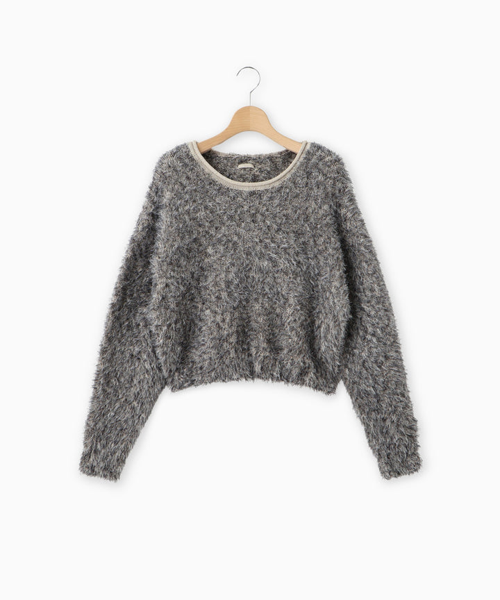 フェザーヤーンバックリボンニット