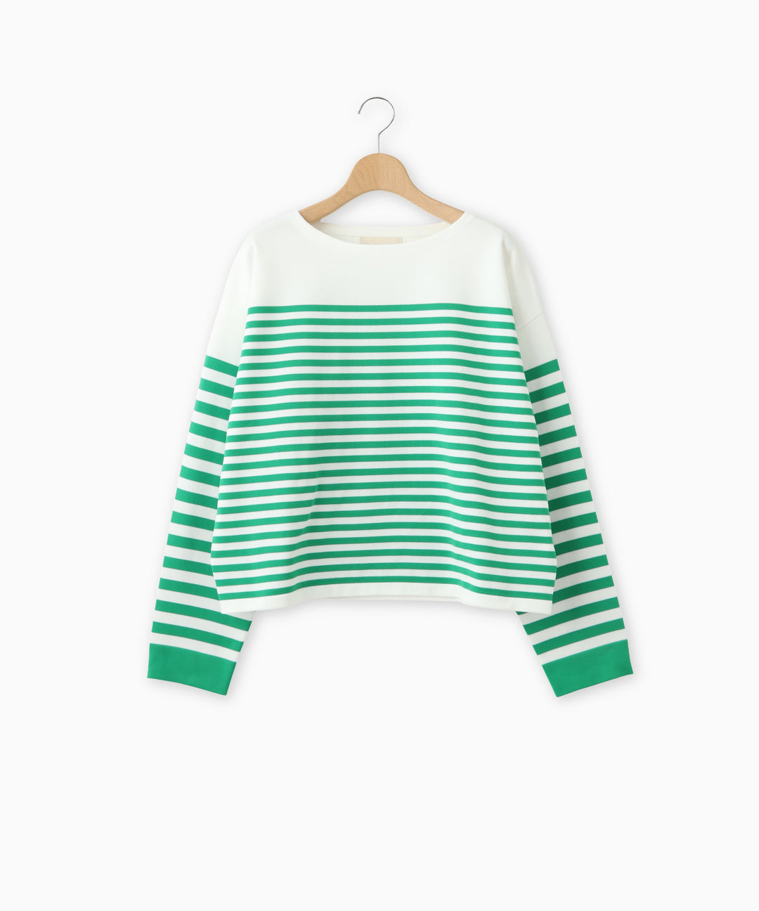 クルーネックボーダートップス