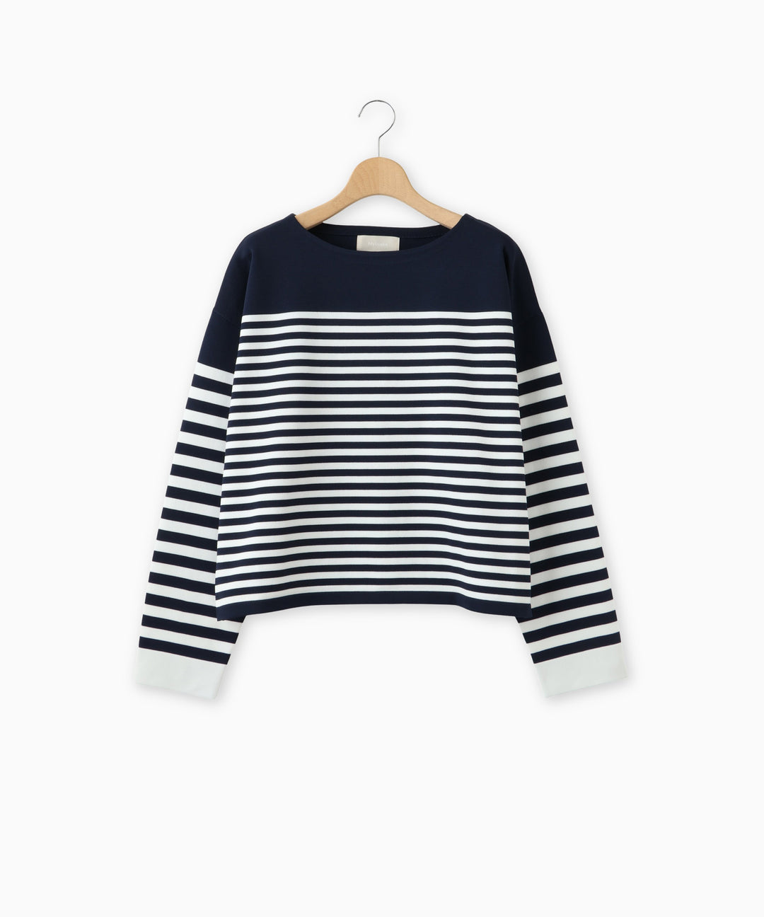 クルーネックボーダートップス
