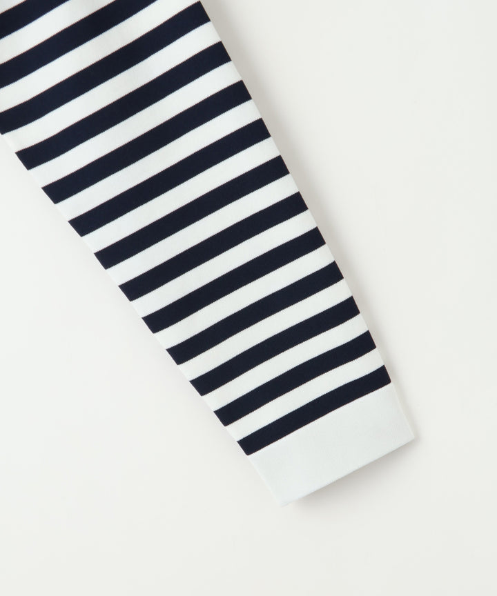 クルーネックボーダートップス