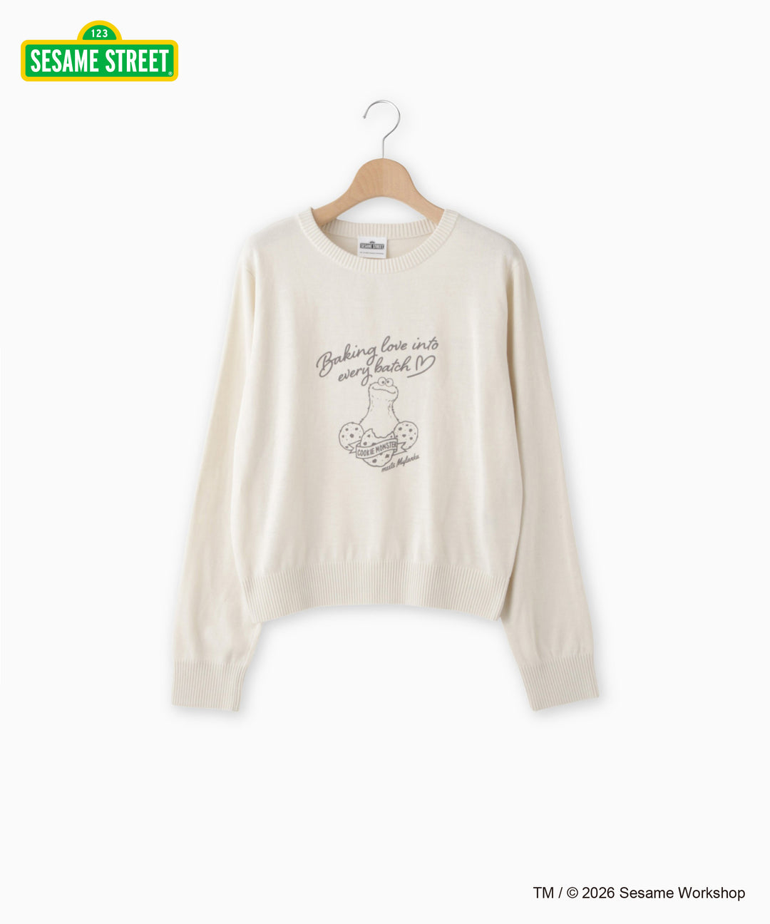 SESAME STREET（セサミストリート）クッキーモンスターデザインニット