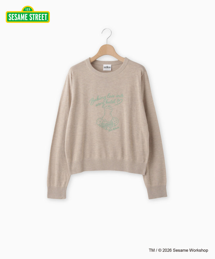 SESAME STREET（セサミストリート）クッキーモンスターデザインニット