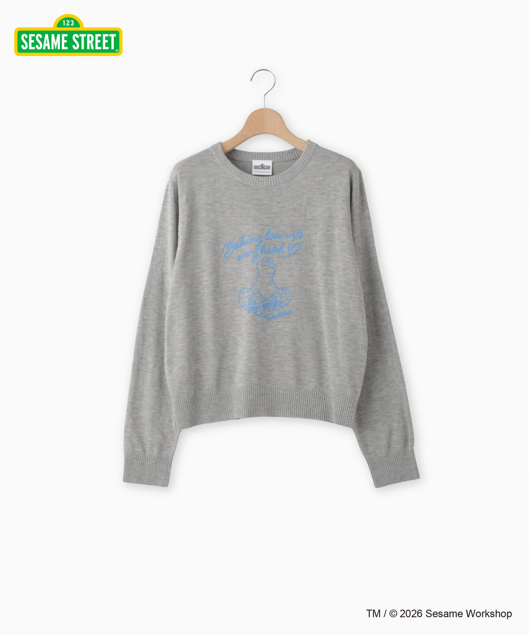 SESAME STREET（セサミストリート）クッキーモンスターデザインニット