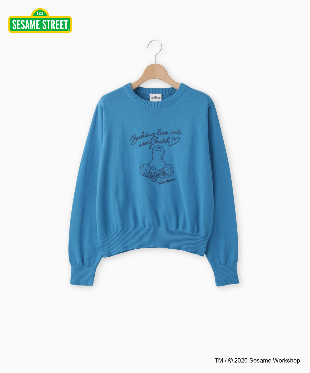 SESAME STREET（セサミストリート）クッキーモンスターデザインニット