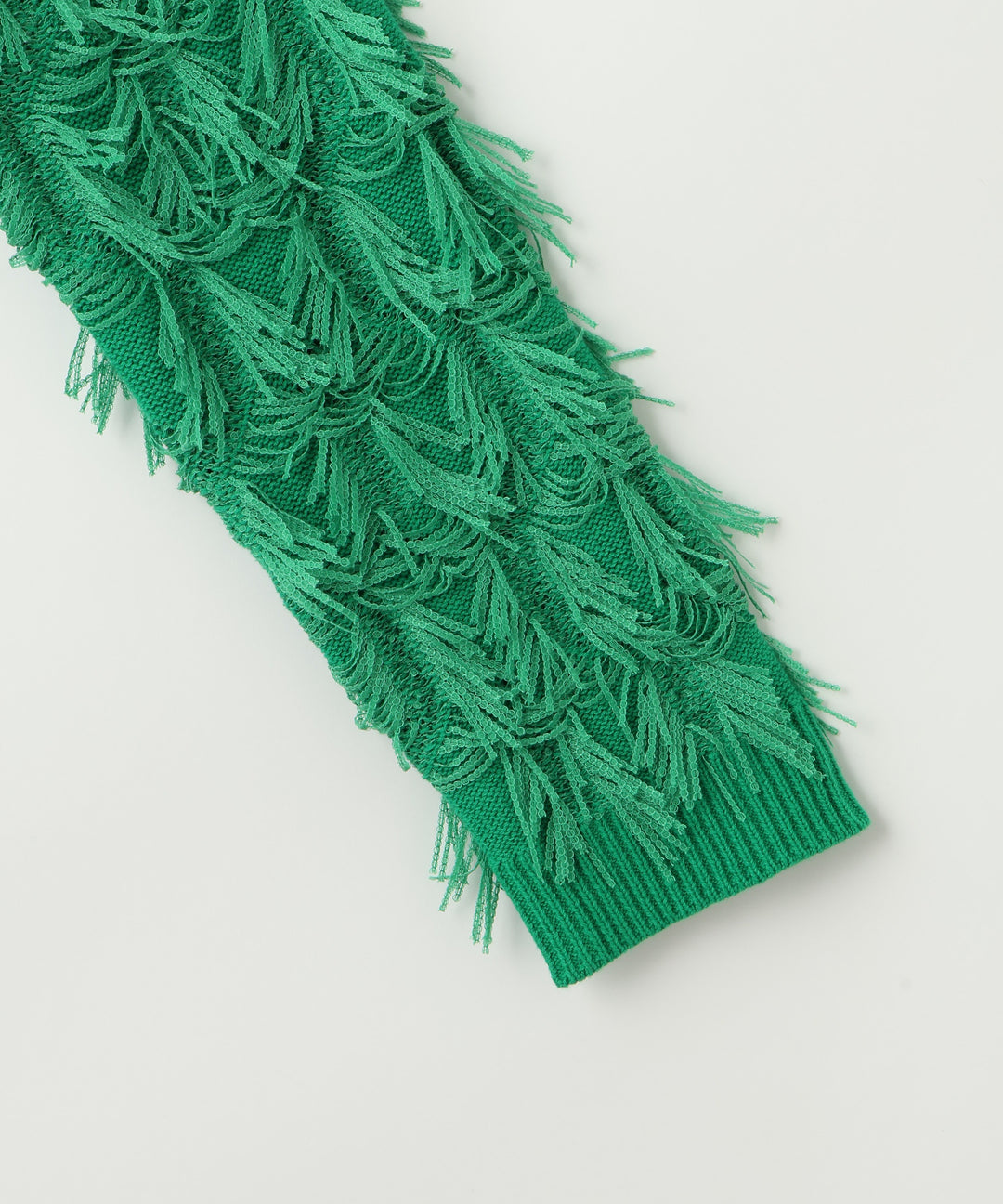 カットジャガードフリンジカーディガン