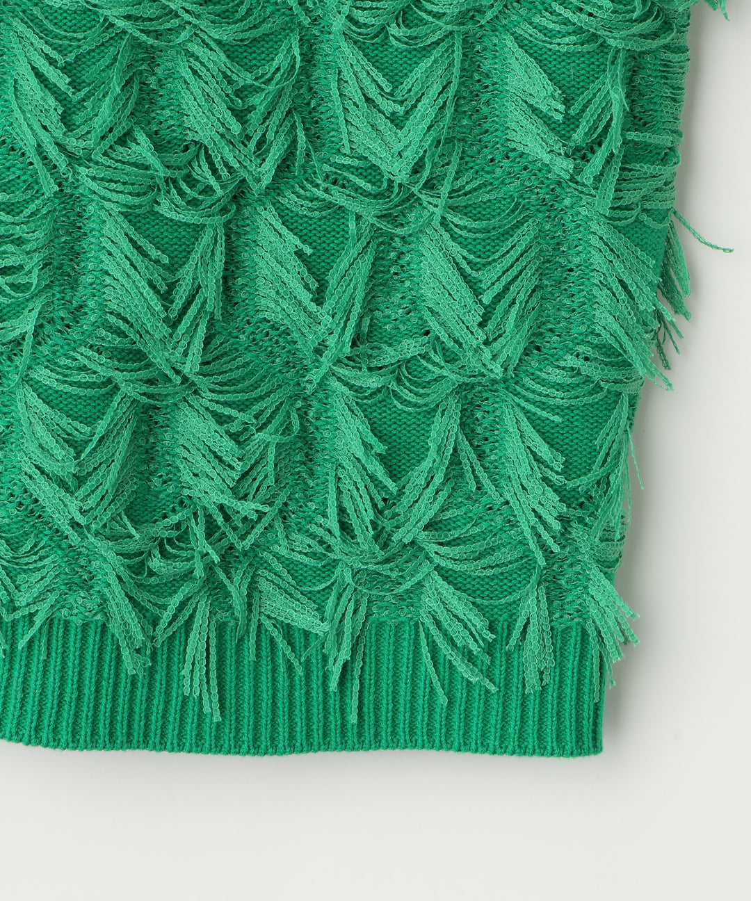 カットジャガードフリンジカーディガン