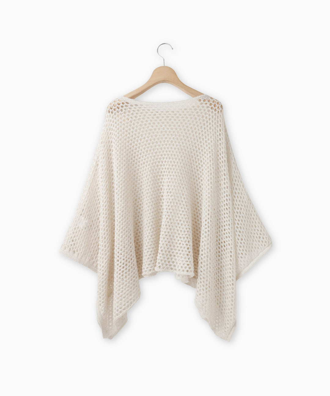 ポンチョ型メッシュニット