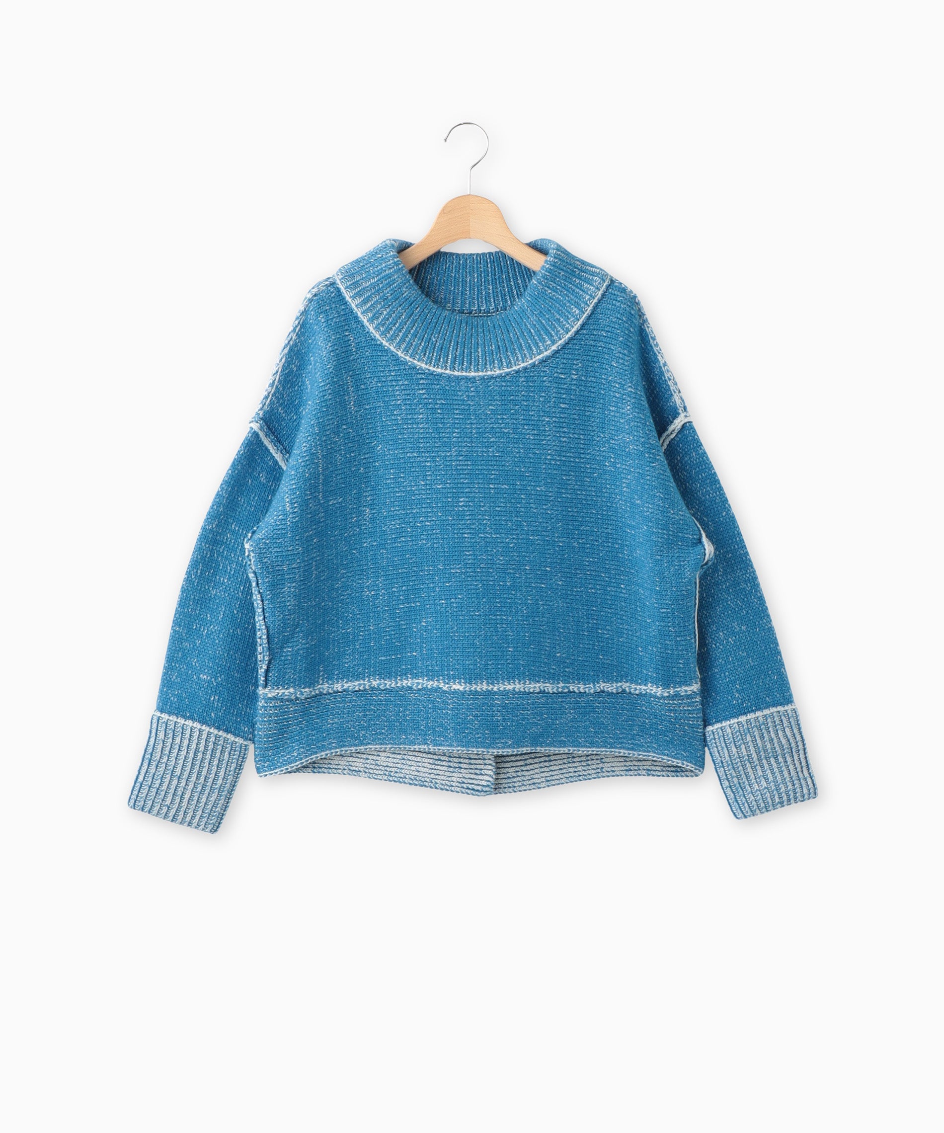 Mylanka 配色ステッチニット　ミランカ プレーティングニット – FACE SANS FARD