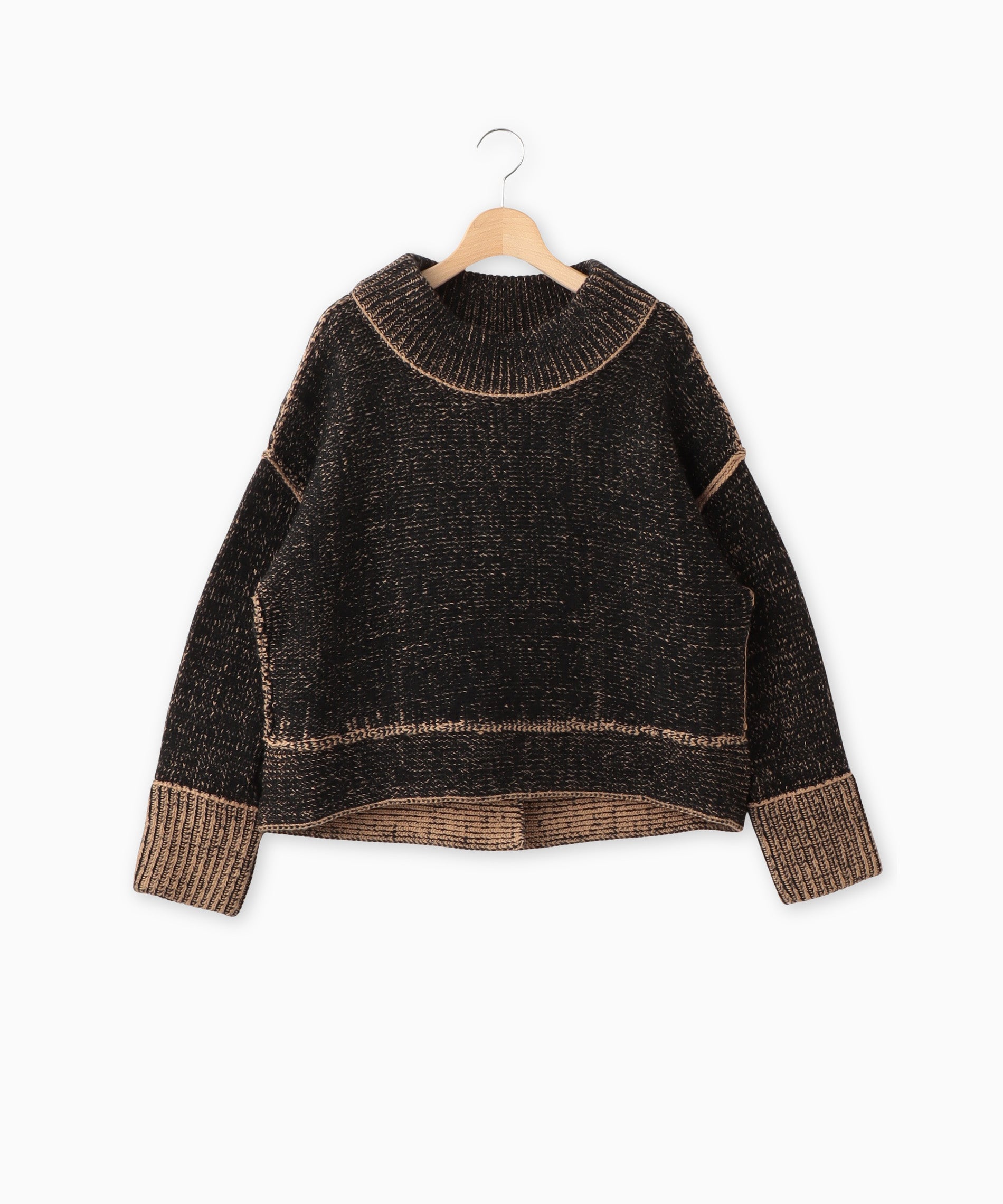 Mylanka 配色ステッチニット　ミランカ ボーダーニット – FACE SANS FARD