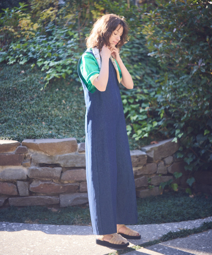 ノースリーブデニムサロペット