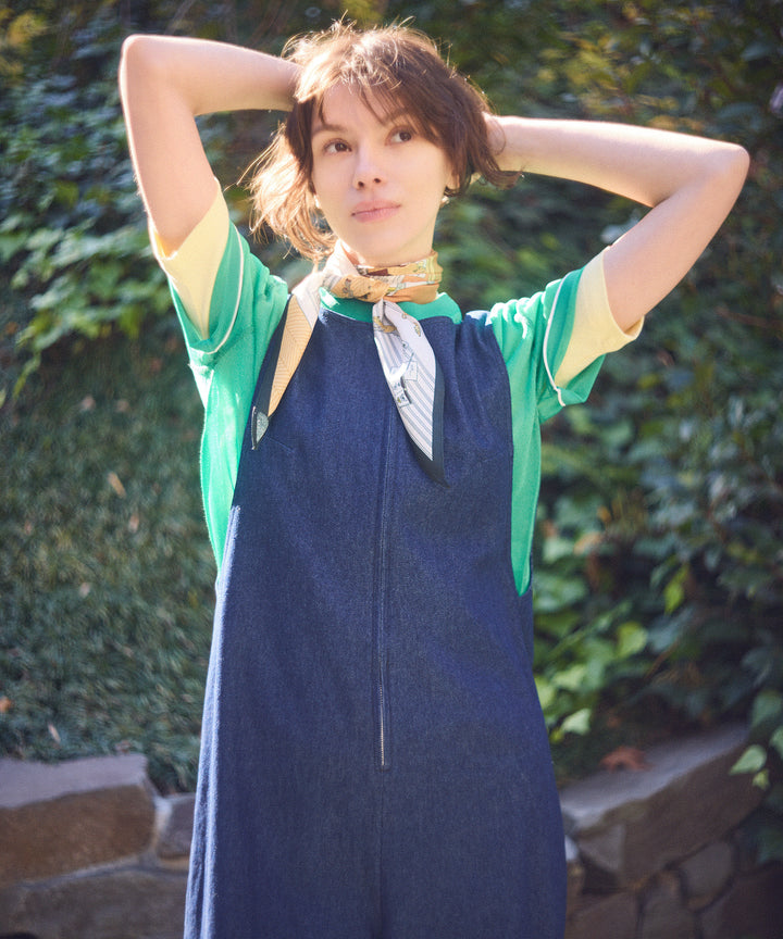 ノースリーブデニムサロペット