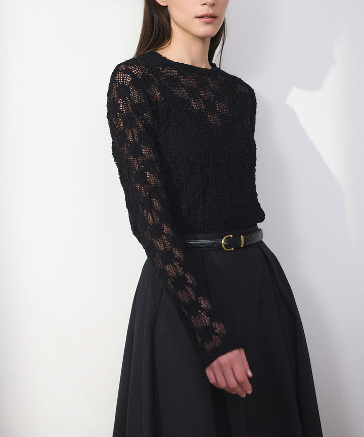 レースカットソー