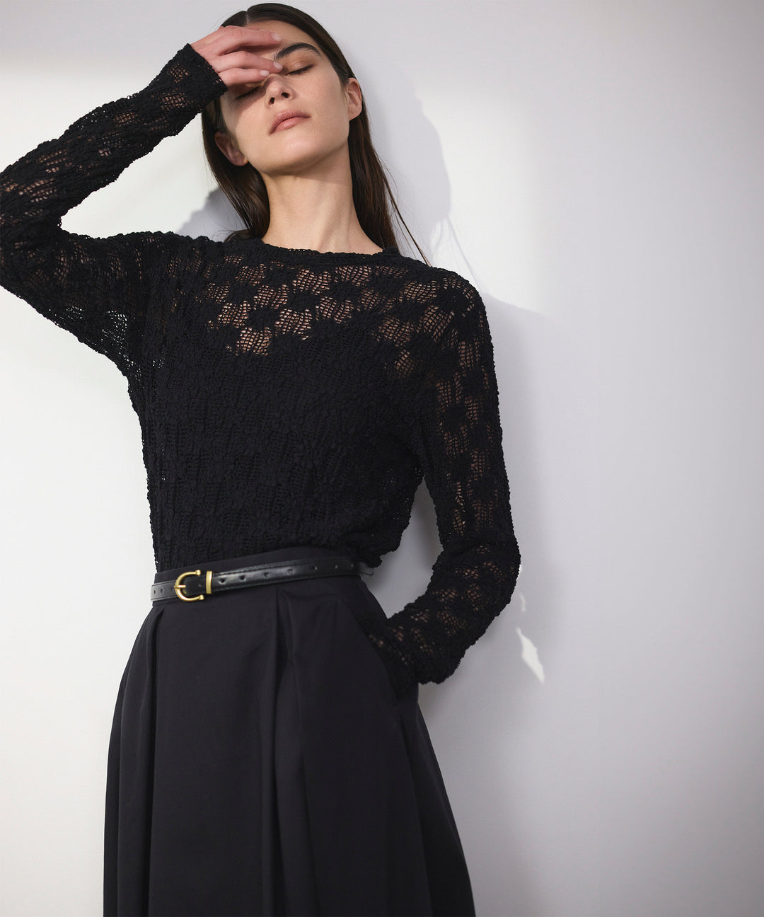 レースカットソー