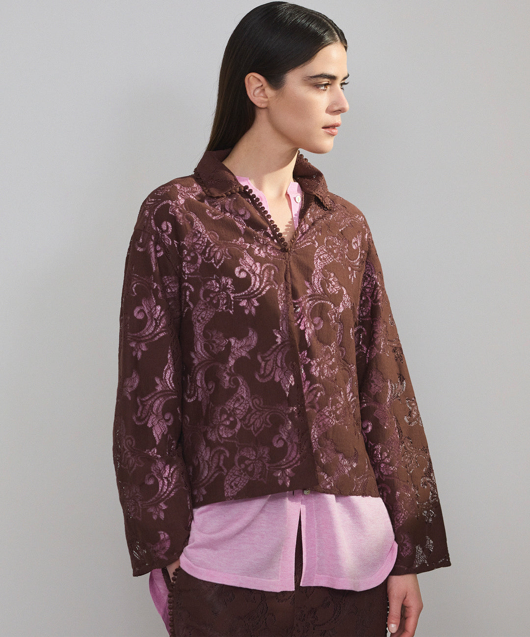 レースシャツブラウス