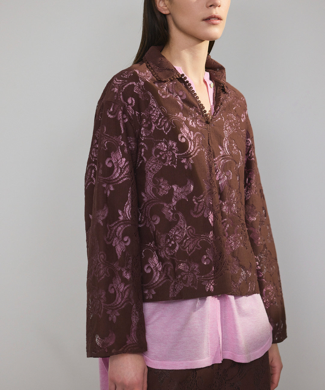 レースシャツブラウス