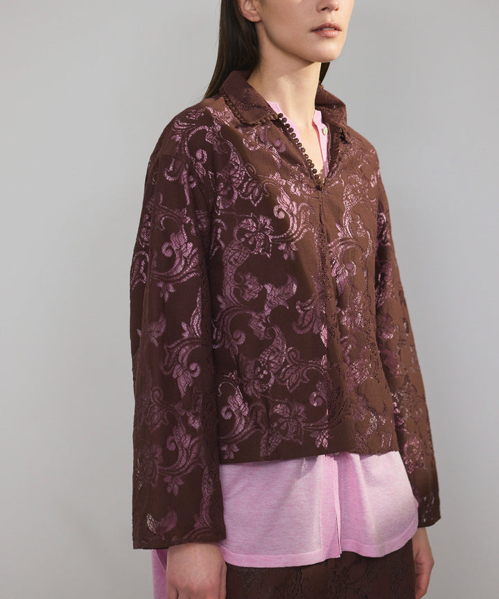 シャツテールニット