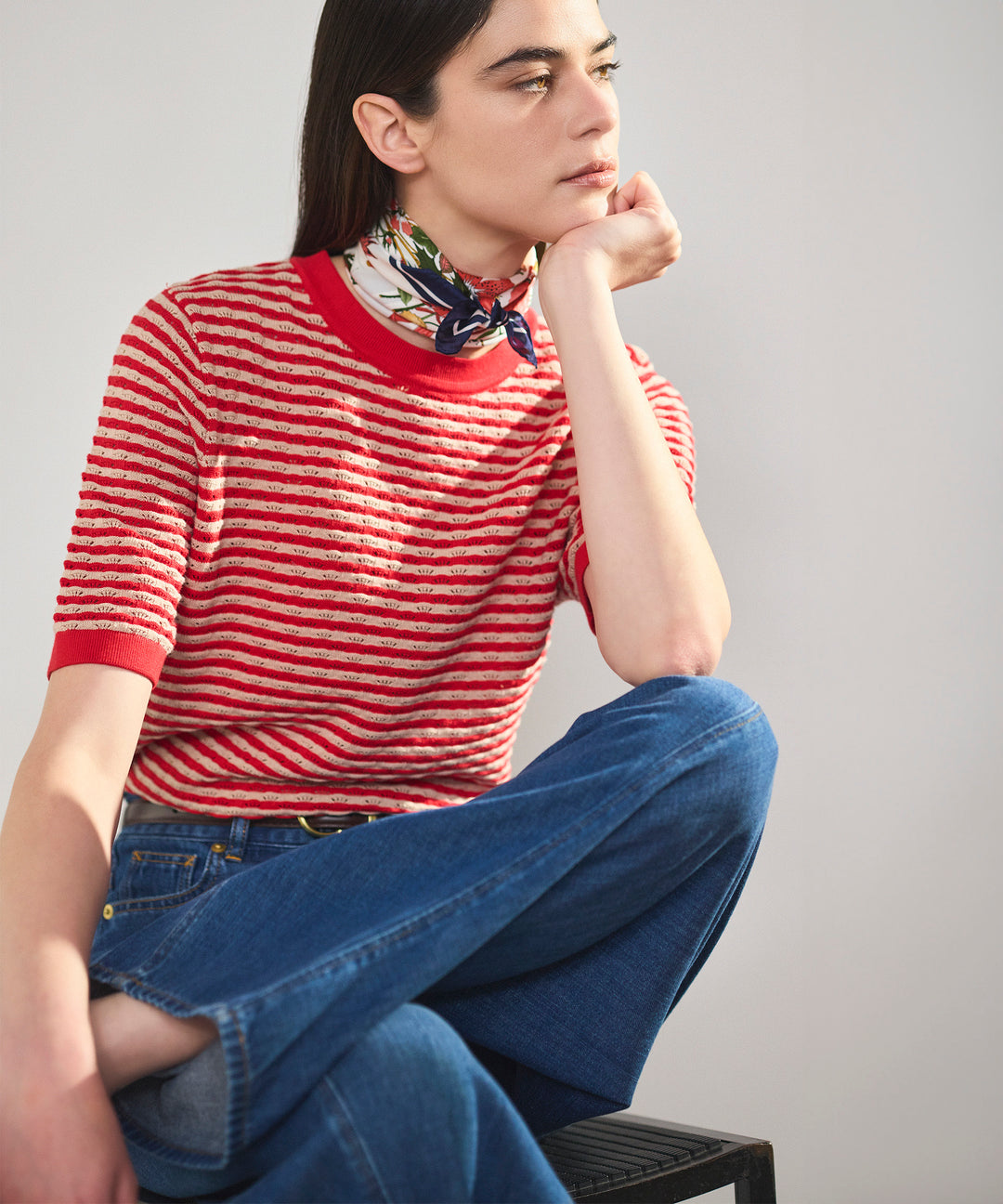 バルーンシルエットデニムパンツ