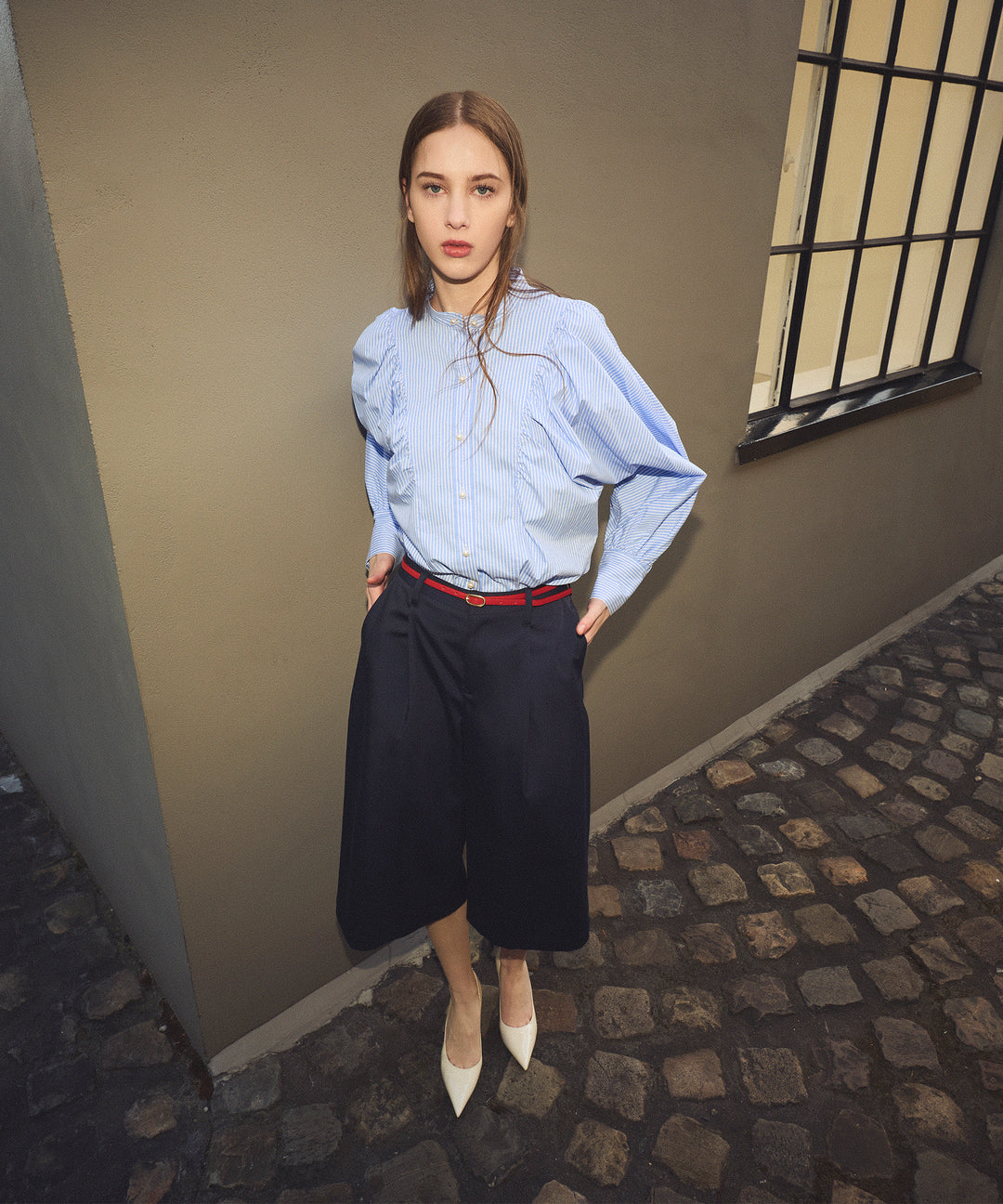 フロントタックガウチョパンツ