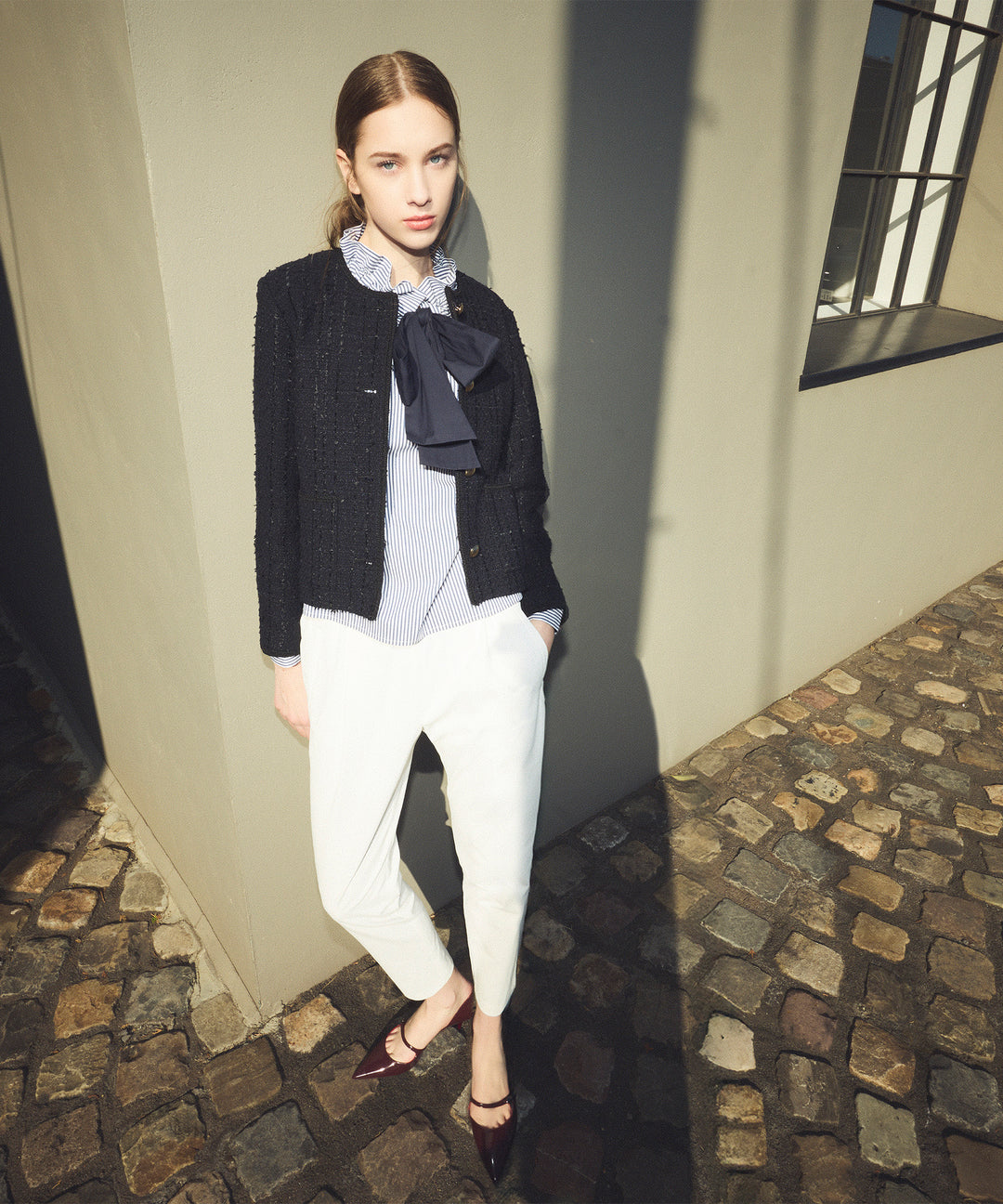 BEATRICEオリジナルツイードノーカラージャケット