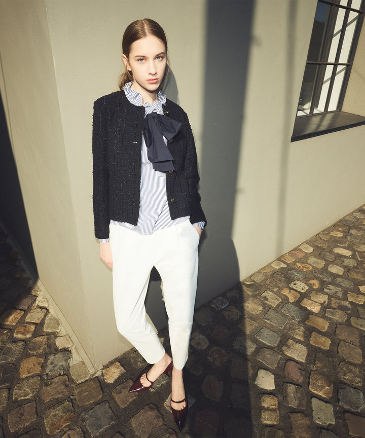 BEATRICEオリジナルツイードノーカラージャケット