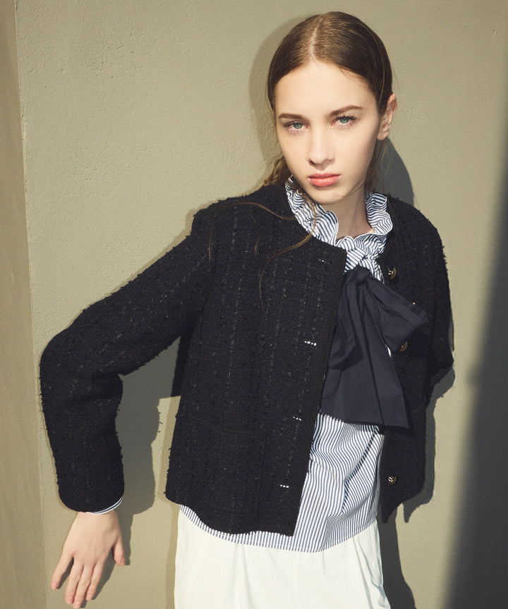 BEATRICEオリジナルツイードノーカラージャケット