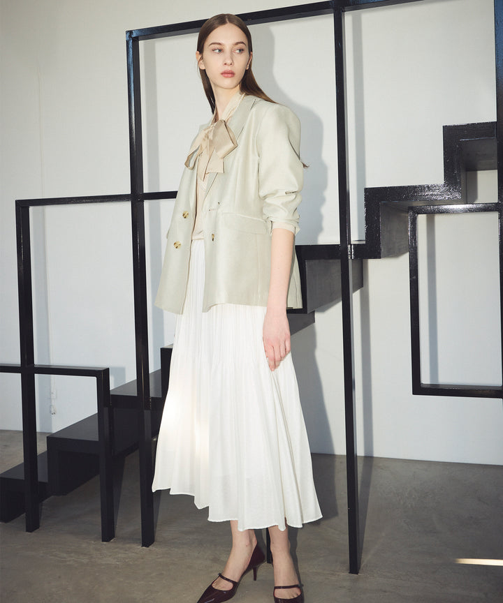 サテンリボンブラウス