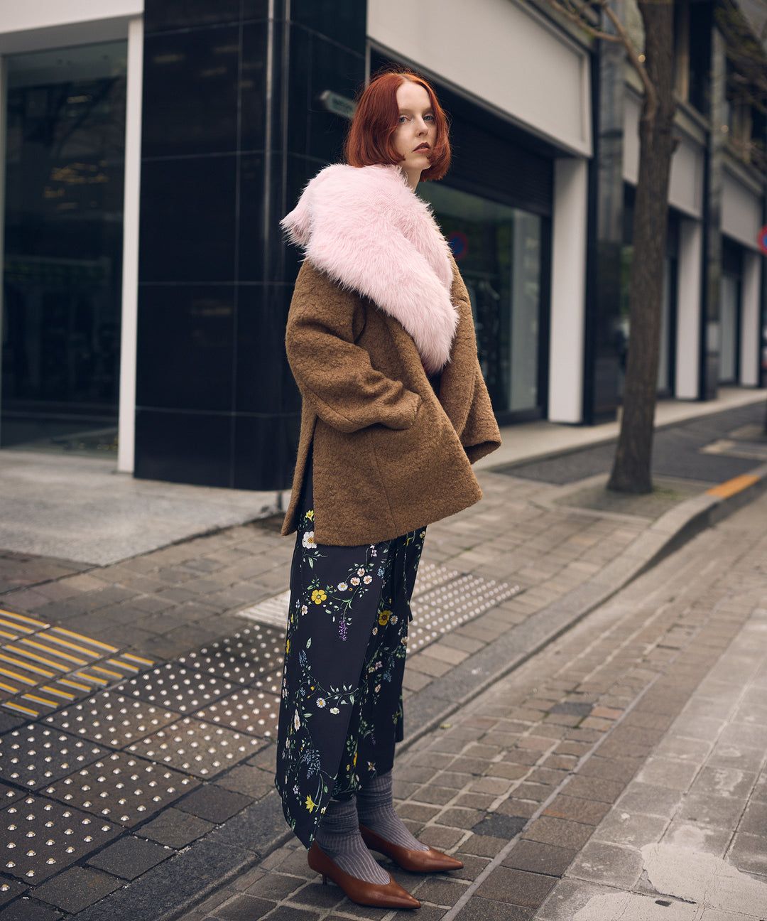 ロングシャギーVネックカーディガン