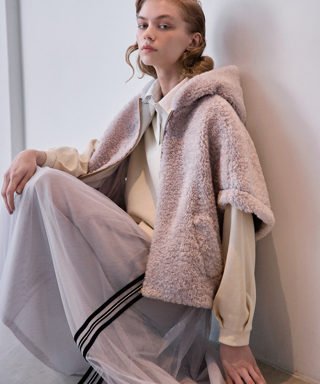 Mylanka】デニム×エコムートンブルゾン 【公式通販】 Mylanka】デニム×エコムートンブルゾン 【公式通販】