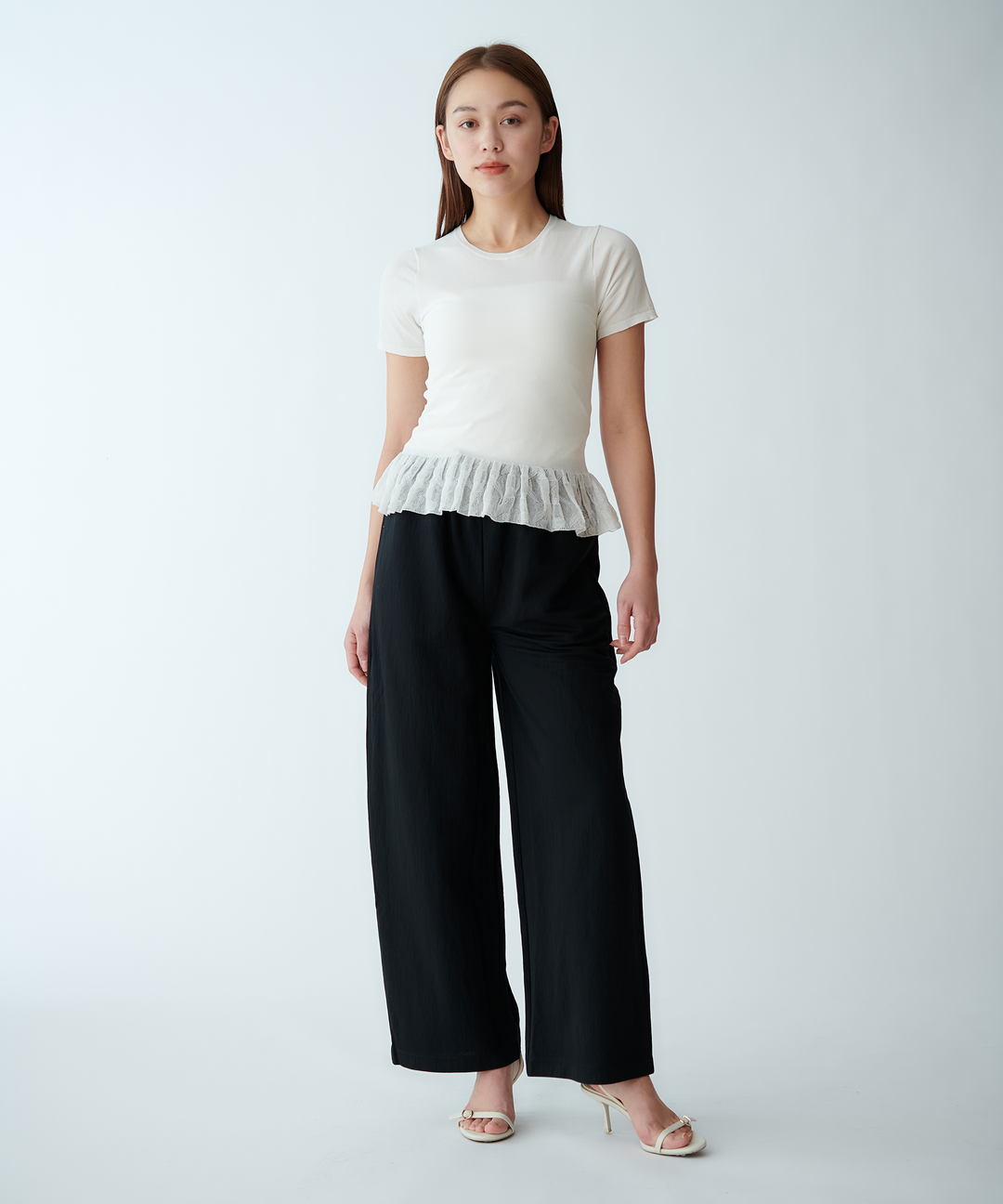 スムースイージーワイドパンツ