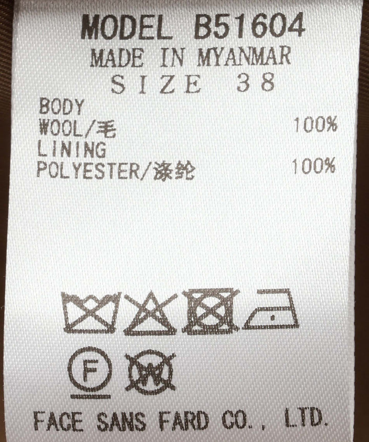 ウールメルトンフーデッドコート