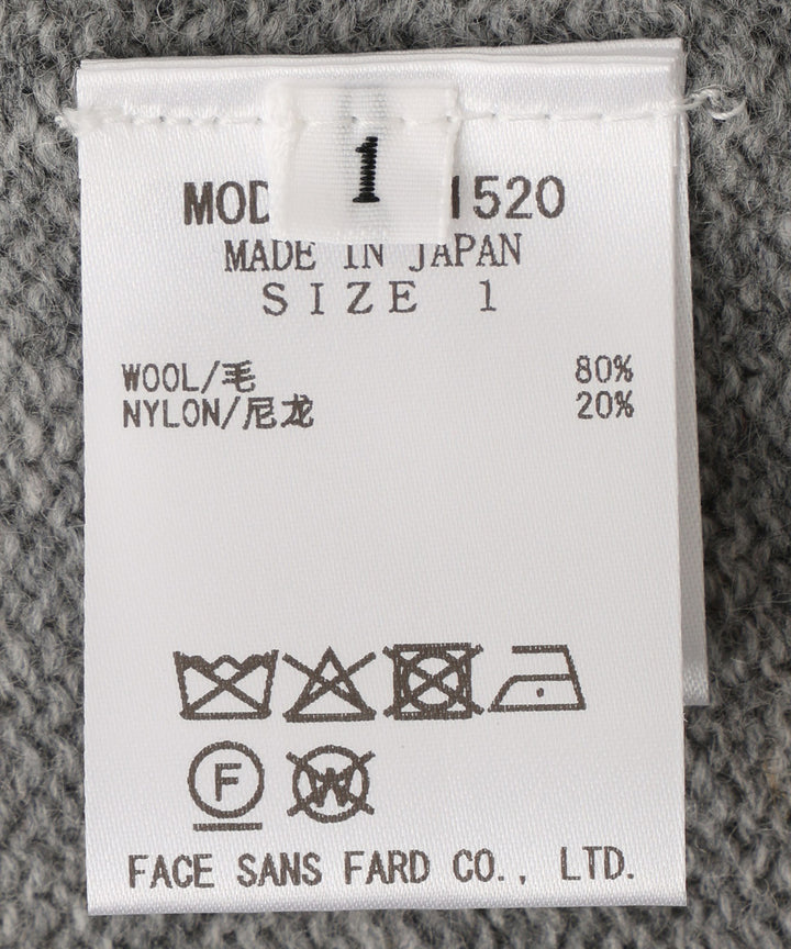 アシンメトリーモノトーンニット