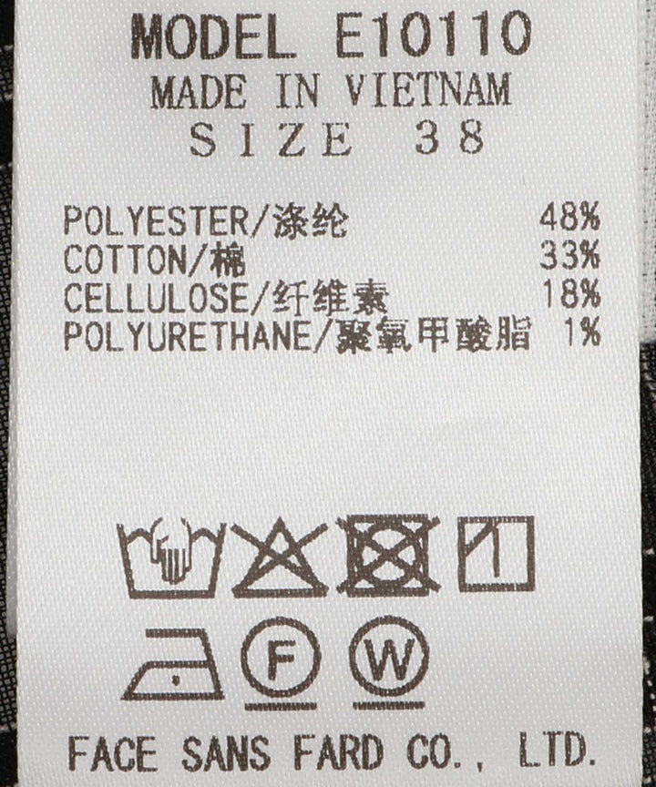 サッカーチェックシアーリボンブラウス