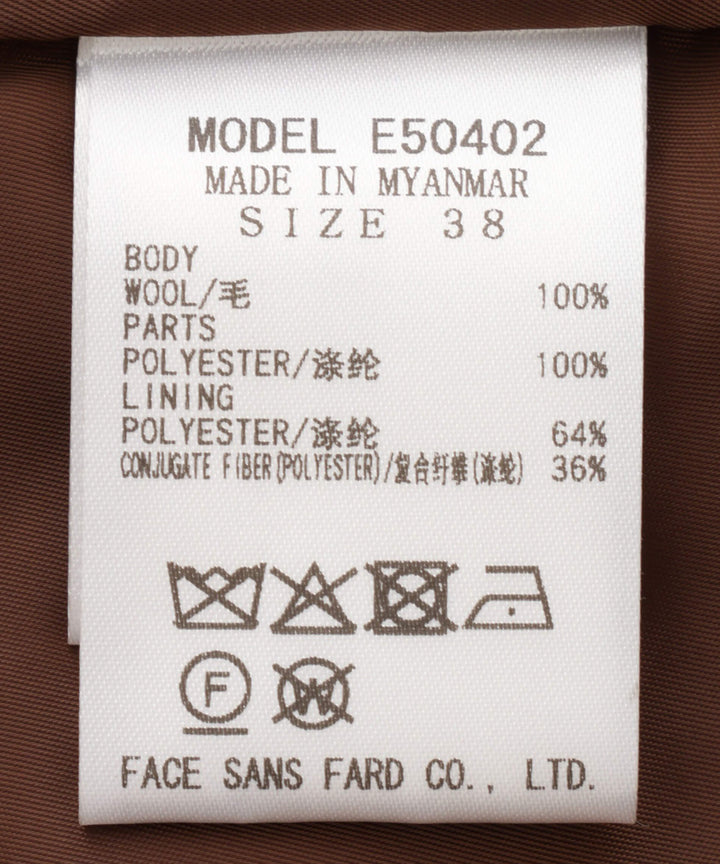チェック柄フーデッドコート