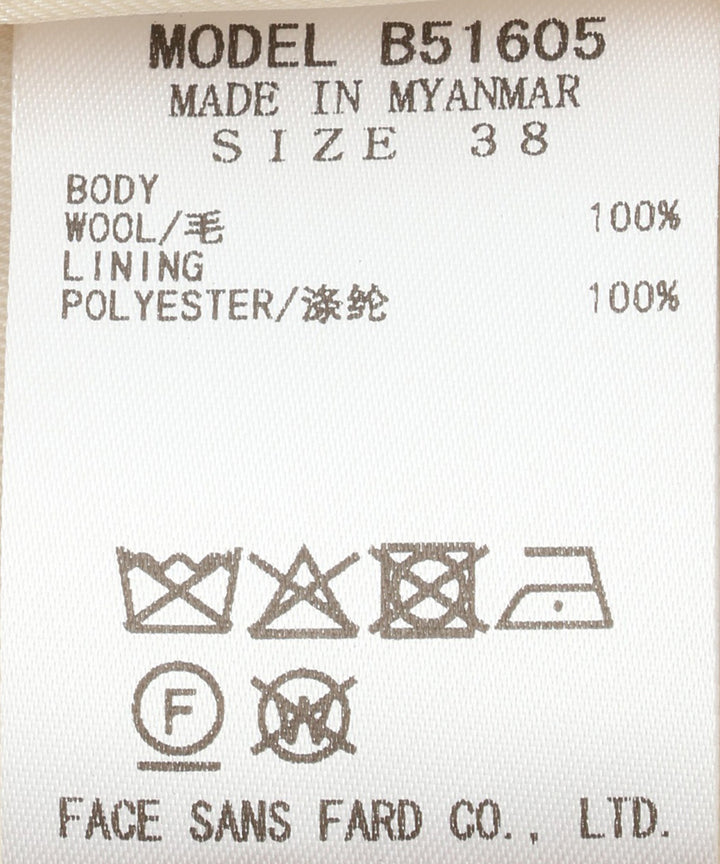 ウールメルトンレディライクコート