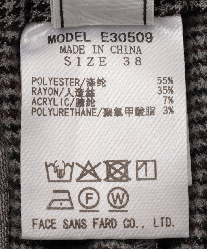 裏起毛ストレッチバレルパンツ
