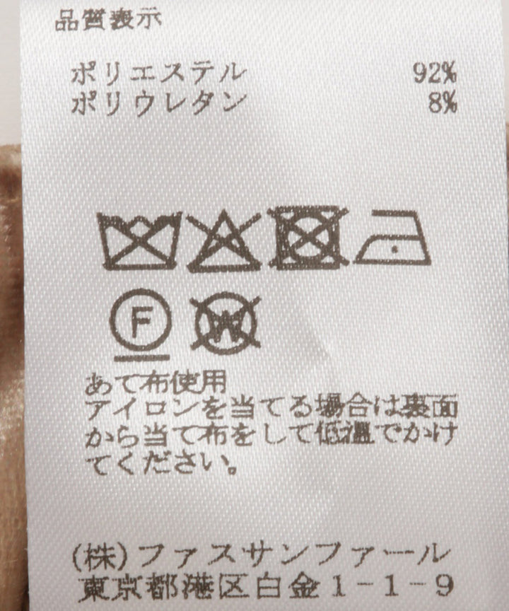 フラワーモチーフプリントベロアパンツ