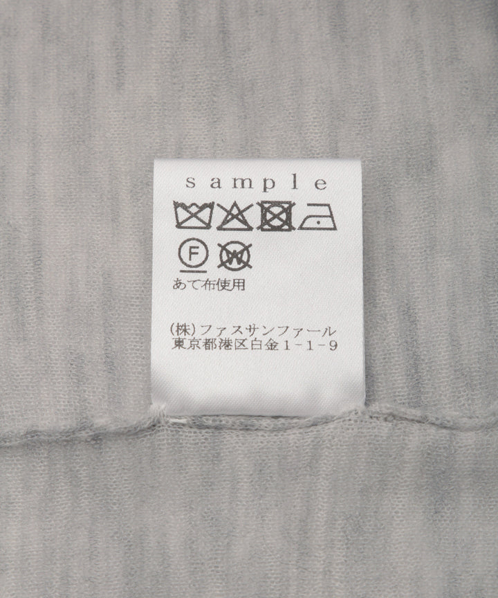 カシミヤクルーネックシアーニット