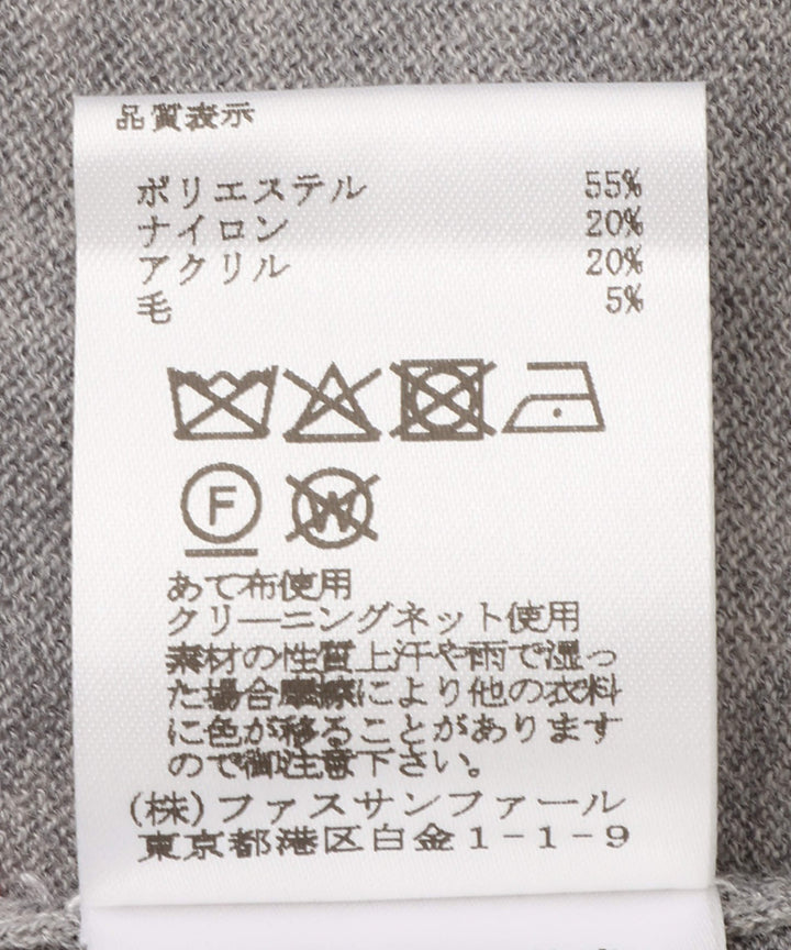 配色ボタンクロップドカーディガン