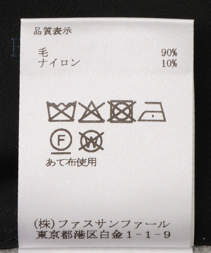 ストール付きウールショートコート
