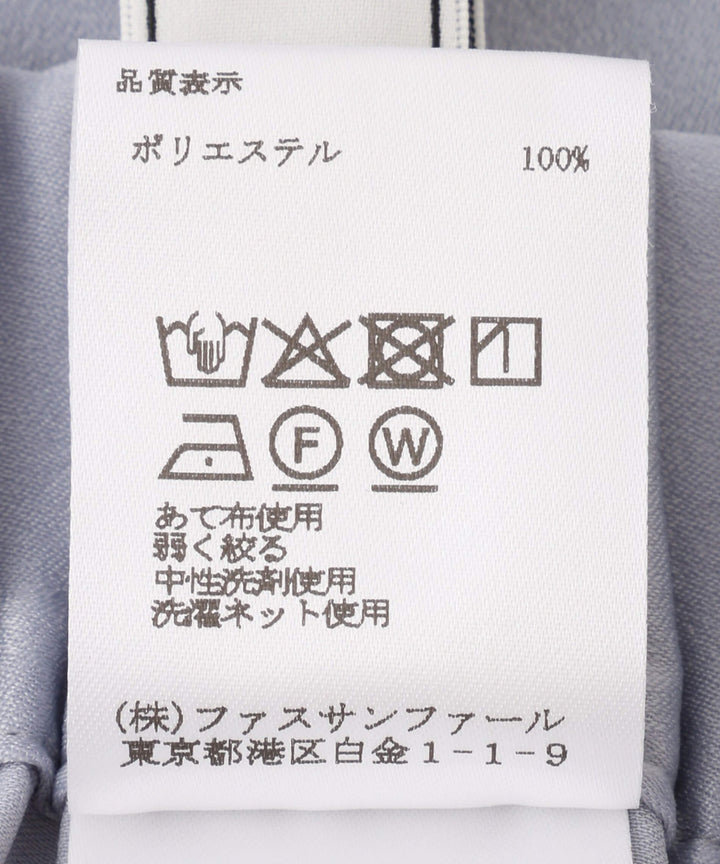 サテンタックワイドパンツ