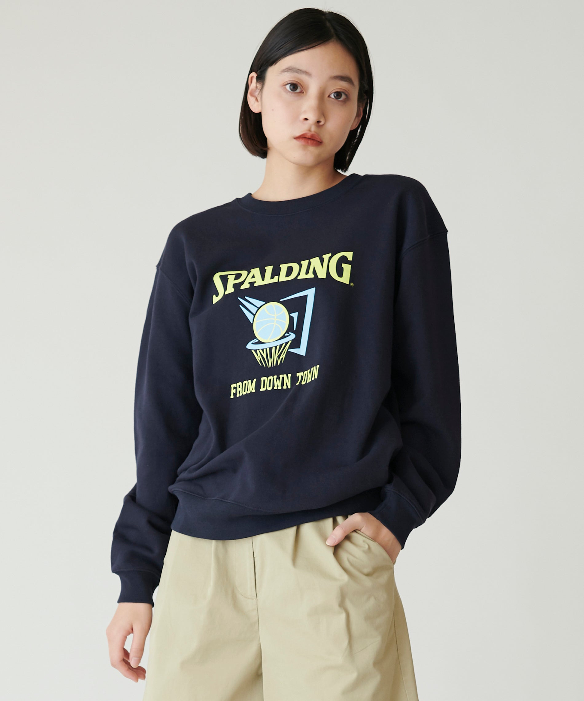 SPALDING×Mylanka プリントスウェット